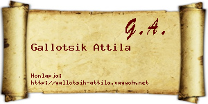 Gallotsik Attila névjegykártya